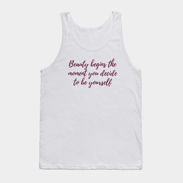 Beauty Begins Tank Top by ryanmcintire1232